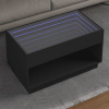 Nočný Stolík S Nekonečnými Led Čierny 50X50X