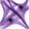 Umelá Fialová PAVUČINA Dekorácia Ozdoba HALLOWEEN Sieť + 2 PAVÚKY 60g