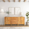 Bočné skrinky 3 ks hnedo-čierne 60x33,5x75 cm masívne mango-ForU-3206282