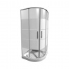 Jika Lyra plus Sprchovací kút, štvrťkruh, rádius 55 cm, 80cm x80cm x195 cm-sklo transparentné, 0 cm, držadlá biele H2533810006681
