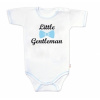 Body krátky rukáv s vtipným textom Baby Nellys Little Gentleman chalan