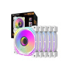 DARKFLASH 06442570 Sada PC ventilátorů INF24 ARGB 5v1 White
