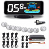 8 x PARKOVACIE SENZORY PARKTRONIC S LED LCD DISPLEJOM, strieborné
