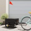 vidaXL Vozík za bicykel, čierny 30 kg, železo