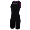 Zone3 Women's Steamline Sleeveless Swimskin - BLACK/PURPLE Veľkosť: XS