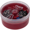 NWS 144-BI-400 sada dutinek 0.5 mm², 0.75 mm², 1 mm², 1.5 mm², 2.5 mm² částečná izolace modrá, šedá, černá, bílá, červená 400 ks