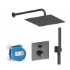 Ideal Standard CeraTherm - Sprchový set s termostatom pod omietku, s telesom, 30x30 cm, Magnetic Grey A7572A5
