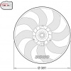Ventilátor chladenia motora DENSO DER02006