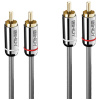 LINDY 35348 cinch audio prepojovací kábel [2x cinch zástrčka - 2x cinch zástrčka] 5 m antracitová; 35348