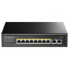 STRONG switch SW8010POE+/ 8x port Gigabit POE+/ 2x Ggabit Uplink port/ IEEE802.3af/at/ kovové šasi/ černý