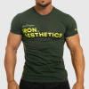 Pánske fitness tričko Iron Aesthetics Be Stronger, zelené, Veľkosť M, Farba Zelená