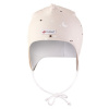 LITTLE ANGEL Čiapka podšitá zaväzovacia BIO Outlast® 3 | 42-44 cm béžová hviezdičky/biela