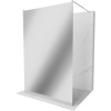 Mexen Kioto, sprchová zástena Walk-In 110 x 200 cm, 8mm sklo vzor zrkadlo, brúsená oceľ profil, 800-110-002-97-50