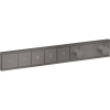 HANSGROHE RainSelect modul termostatu s podomietkovou inštaláciou, pre 4 spotrebiče (vrchná sada), kartáčovaný čierny chróm, 15382340