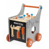 Drevené chodítko a vozík s náradím Magnetic DIY Trolley BricoKids Janod 25 dielov od 18 mes J06478