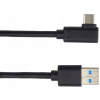 PremiumCord ku31cz3bk USB typ C/M zahnutý konektor 90° - USB 3.0 A/M, 3m