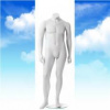 Figurína, manekýna pánska XXL, matná biela, bez hlavy