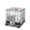 IBC kontajner, PE paleta, objem 800 litrov, veko DN 150, uzáver DN 50