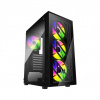 Fortron skříň Midi Tower CMT192, průhledná bočnice, ATX, 4x RGB větrák, černá POC0000156