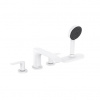 Hansgrohe Vivenis Štvorotvorová vaňová batéria s telesom sBox, biela podložka 75444700