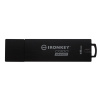 Kingston USB flash disk, USB 3.0, 16GB, IronKey Managed D300SM, čierny, IKD300S/16GB, USB A, šifrovanie XTS-AES 256-bit, FIPS 140-