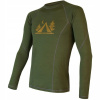 Sensor Tričko Merino DF Camp pánske s dlhým rukávom, zelená safari, XL