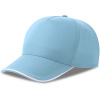 Atlantis Headwear Kšiltovka Recy Five Piping, 5 panelová, sandwich COT33028295999-light blue/ UNI Modrá světlá/bílá