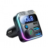 Joyroom JR-CCB01 Bluetooth FM Transmitter autonabíjačka 2x USB / USB-C 48W, čierna (JR-CCB01)