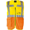 Korntex Berlin Multifunkčná reflexná vesta na zips KX802 Signal Yellow