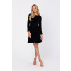 MOE Dámske šaty s volánom M765 | čierna M765 - EU L M765