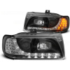 SEAT IBIZA / CORDOBA / POLO VARIANT, SEDAN 93-99 - predné čierna svetlá s LED svietením a LED smerovky