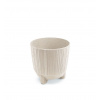 kvetináč 12,6cm RYFO N ECO WOOD DRF130NW-S449W biely plastový PROSPERPLAST