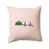 EKG z hôr na pivo - Vankúš 50x50 - 50x50 - Vrátane výplne ( Svetloružová )