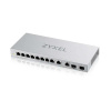 ZyXEL Zyxel XGS1010-12-ZZ0102F sieťový prepínač Nespravované Gigabit Ethernet (10/100/1000) Šedá (XGS1010-12-ZZ0102F)