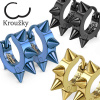 Steel Edge Oceľové naušnice Spikes 025 Farba: Zlata