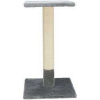 Škrabací stĺpik BEANA s odpočívadlom, 9 cm / 69 cm, sisal/plyš, sivá