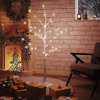 LED strom s dizajnom bielej brezy 48 teplých bielych LED 120cm-ForU-345142