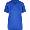 James & Nicholson Tričko JN 316, běžecké, krátký rukáv, dámské COT02031688304-royal/black XL Modrá/černá
