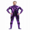 Legíny - Body Zentai - 2xl - fialová (Dievčenské legíny, ružové, s potlačou srdca)