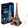CubicFun 3D puzzle svítící Eiffelova veža 82 ks