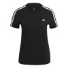 adidas Essentials 3 Stripe dámske tričko Black/Black/Wht XS (4-6)
