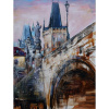Praha - Akad. mal. Igor Navrotskyi, originálny, ručne maľovaný obraz L (do veľkosti 95x95cm) Viac farieb