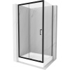 Mexen Apia sprchová kabína, posuvné dvere 120 x 90 cm, transparentnéné, čierna + závesný bidet Rio - 840-120-090-70-00-4510