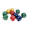 Hracia kocka, plastová, farebná, 10 ks