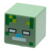 19729pb046 Sand Green Head, Modified Cube Pixelated (Minecraft Drowned Zombie) (Písečná zelená hlava, modifikovaná kostka pixelovaná (Minecraft utopená zombie))