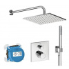 Ideal Standard CeraTherm - Sprchový set s termostatom pod omietku, s telesom, 30x30 cm, chróm A7572AA
