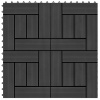 22 ks terasové dlaždice 30 x 30 cm 2 m² WPC černé Černý 277803