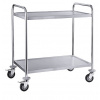Servírovací vozík dvoupatrový, nerezová ocel | CONTACTO, 7004/002 inox