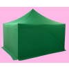Párty stan 4x4m – oceľový, Zelená, 4 bočné plachty