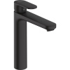 HANSGROHE Vernis Blend páková batéria pre umývadlové misy, s plastovou odtokovou súpravou s tiahlom, výška výtoku 190 mm, matná čierna, 71552670